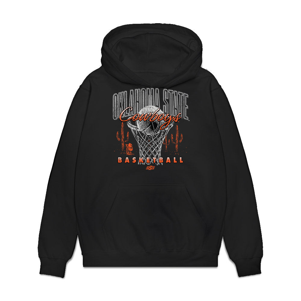 Oklahoma State - NCAA Men's Basketball : Luka Bogavac - Vintage Basketball Premium Hooded Sweatshirt-0