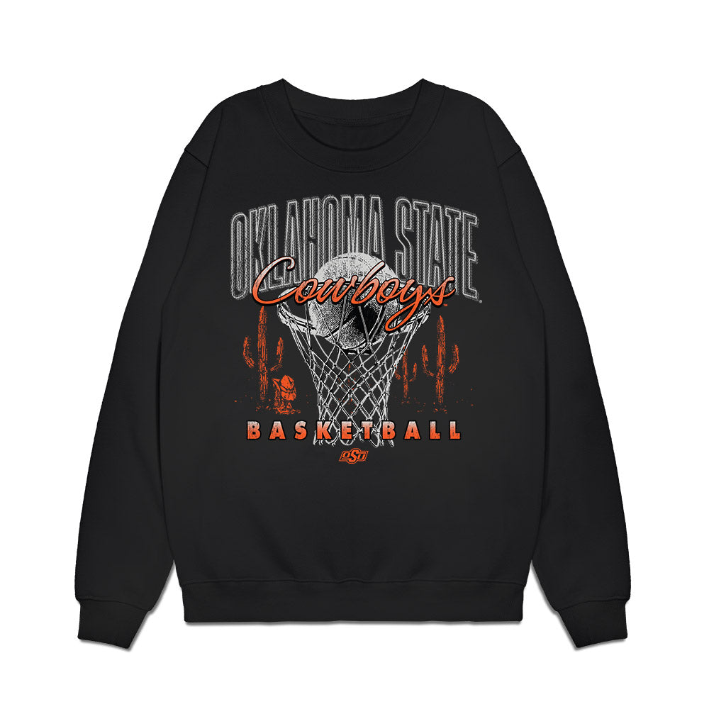 Oklahoma State - NCAA Men's Basketball : Robert Jennings II - Vintage Basketball Premium Crewneck Sweatshirt-0