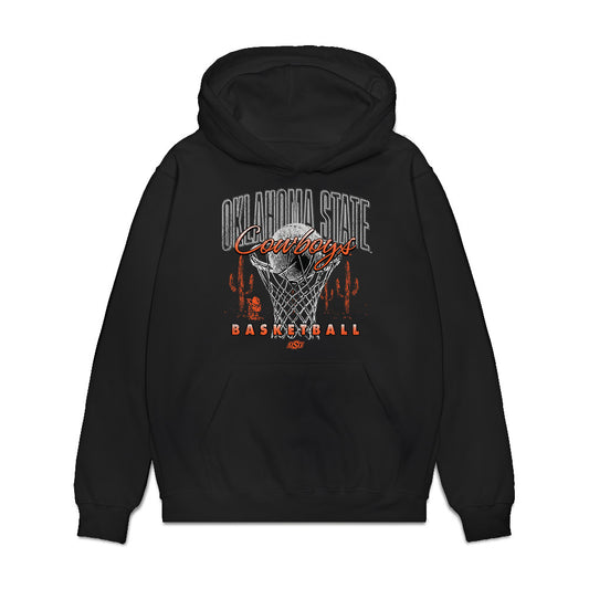Oklahoma State - NCAA Men's Basketball : Vyctorius Miller - Vintage Basketball Premium Hooded Sweatshirt-0