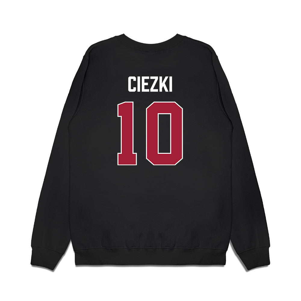 Indiana - NCAA Women's Basketball : Shay Ciezki - Vintage Basketball Premium Crewneck Sweatshirt-1