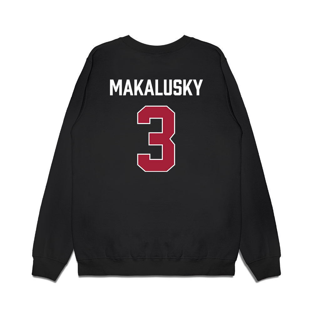 Indiana - NCAA Women's Basketball : Maya Makalusky - Vintage Basketball Premium Crewneck Sweatshirt-1