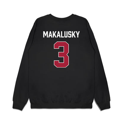Indiana - NCAA Women's Basketball : Maya Makalusky - Vintage Basketball Premium Crewneck Sweatshirt-1