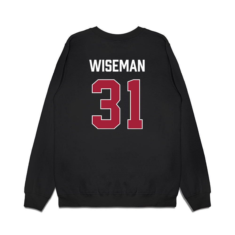 Indiana - NCAA Women's Basketball : Faith Wiseman - Vintage Basketball Premium Crewneck Sweatshirt-1