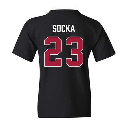 Indiana - NCAA Women's Basketball : Zania Socka - Vintage Basketball Youth T-Shirt-1