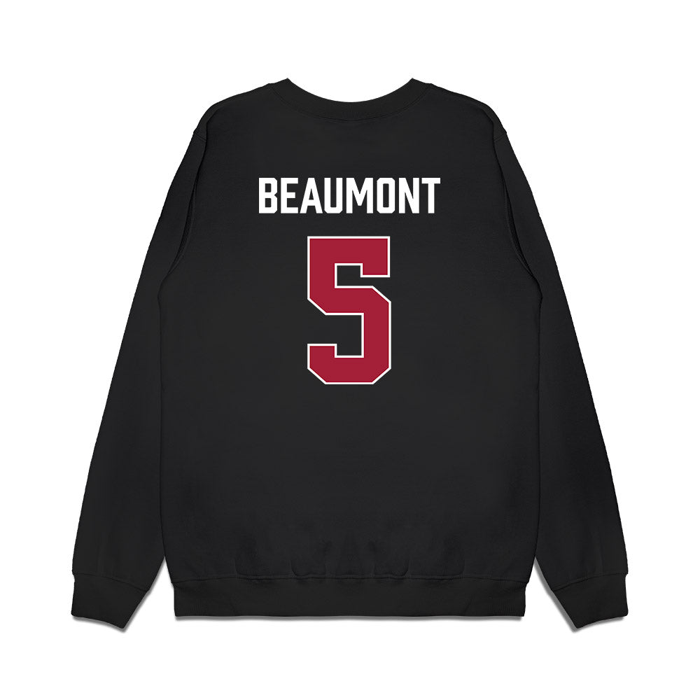 Indiana - NCAA Women's Basketball : Lenee Beaumont - Vintage Basketball Premium Crewneck Sweatshirt-1
