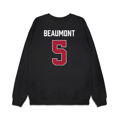 Indiana - NCAA Women's Basketball : Lenee Beaumont - Vintage Basketball Premium Crewneck Sweatshirt-1