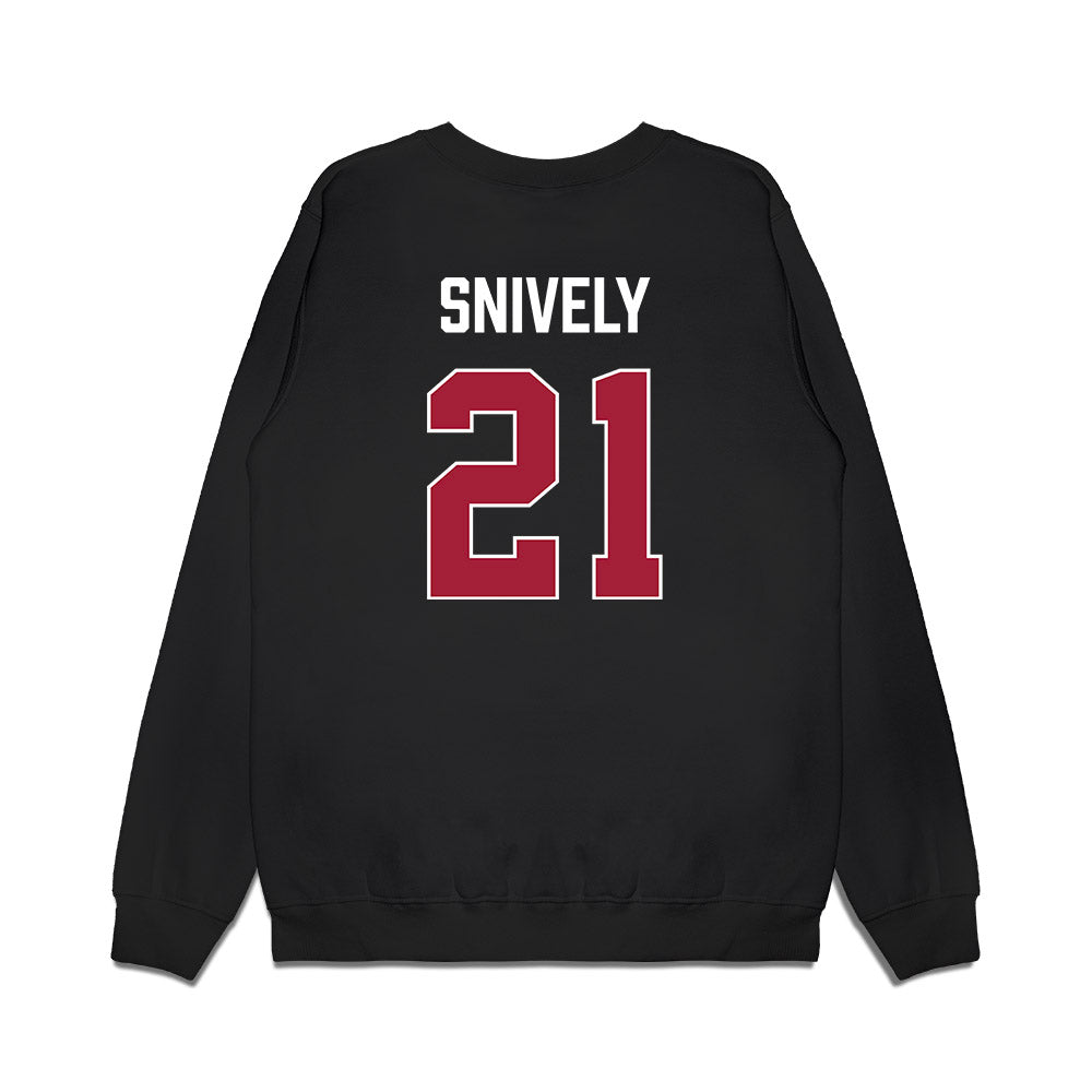 Indiana - NCAA Men's Basketball : Drew Snively - Vintage Basketball Premium Crewneck Sweatshirt-1