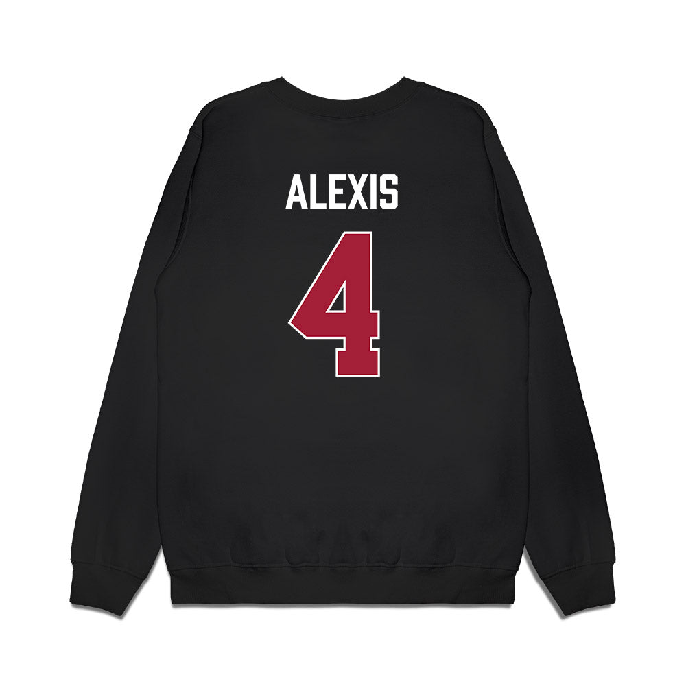 Indiana - NCAA Men's Basketball : Samuel Alexis - Vintage Basketball Premium Crewneck Sweatshirt-1