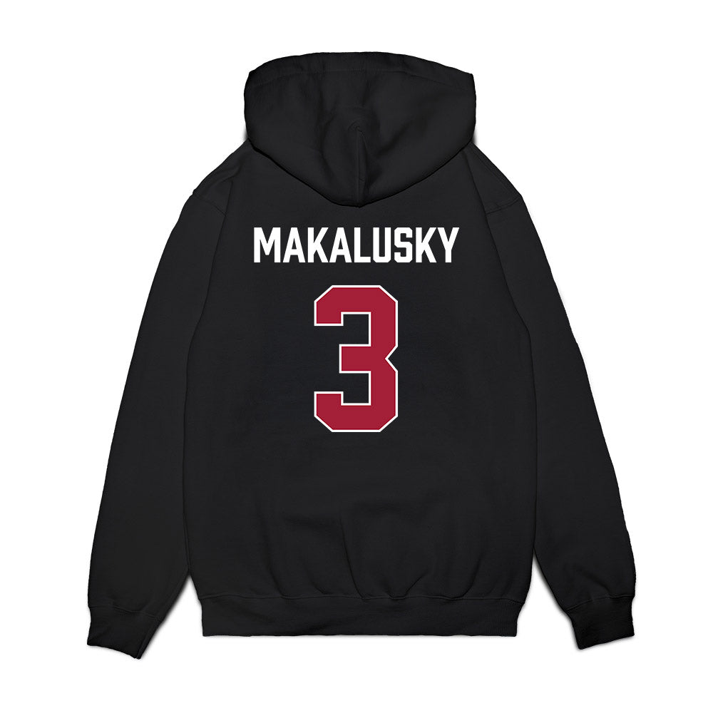 Indiana - NCAA Women's Basketball : Maya Makalusky - Vintage Basketball Premium Hooded Sweatshirt-1