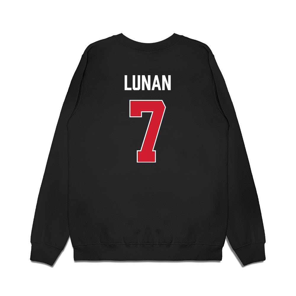 NC State - NCAA Women's Basketball : Kyshe Lunan - Vintage Shersey Premium Crewneck Sweatshirt-1