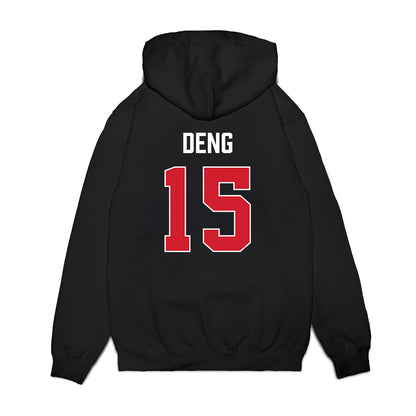 NC State - NCAA Men's Basketball : Jerry Deng - Vintage Shersey Premium Hooded Sweatshirt-1