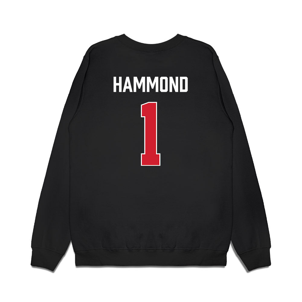 NC State - NCAA Men's Basketball : Christian Hammond - Vintage Shersey Premium Crewneck Sweatshirt-1