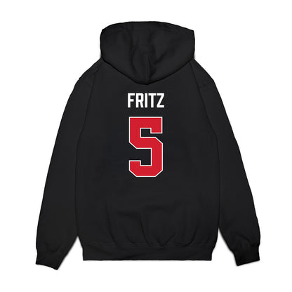 Texas Tech - NCAA Women's Basketball : Denae Fritz - Vintage Basketball Premium Hooded Sweatshirt-1