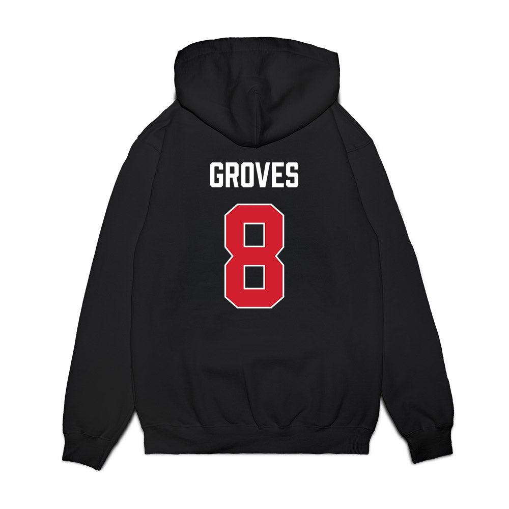 Texas Tech - NCAA Men's Basketball : Nolan Groves - Vintage Basketball Premium Hooded Sweatshirt-1