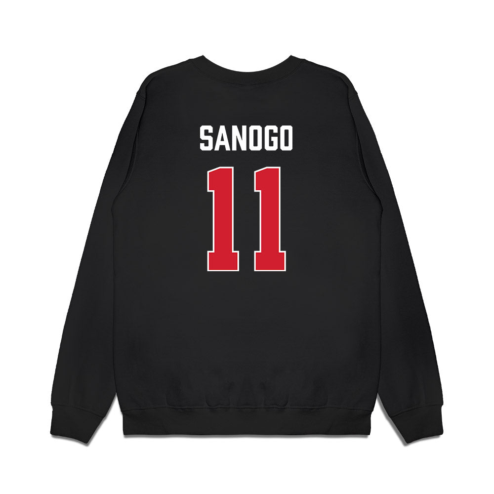 Texas Tech - NCAA Women's Basketball : Sarengbe Sanogo - Vintage Basketball Premium Crewneck Sweatshirt-1
