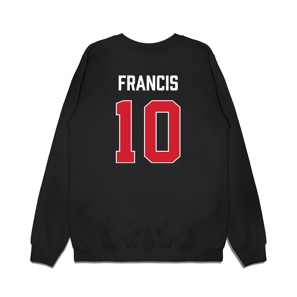 Texas Tech - NCAA Men's Basketball : Jack Francis Francis - Vintage Basketball Premium Crewneck Sweatshirt-1
