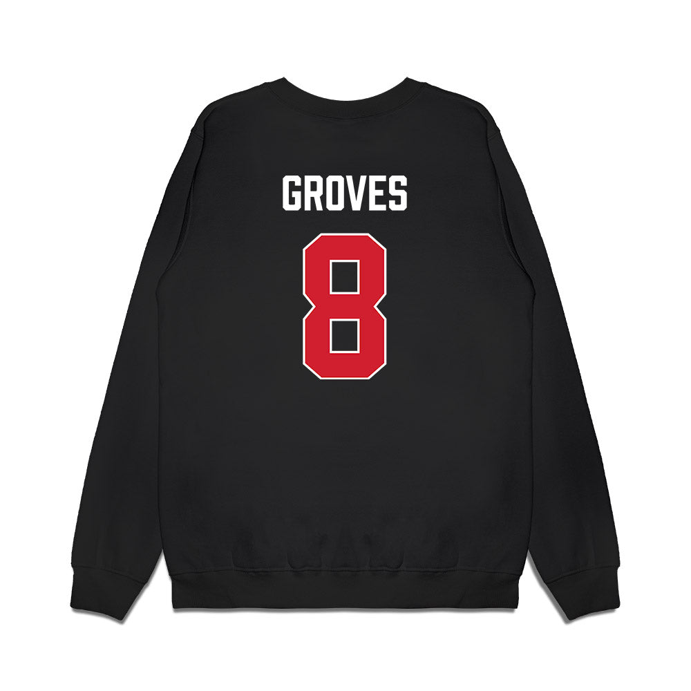 Texas Tech - NCAA Men's Basketball : Nolan Groves - Vintage Basketball Premium Crewneck Sweatshirt-1