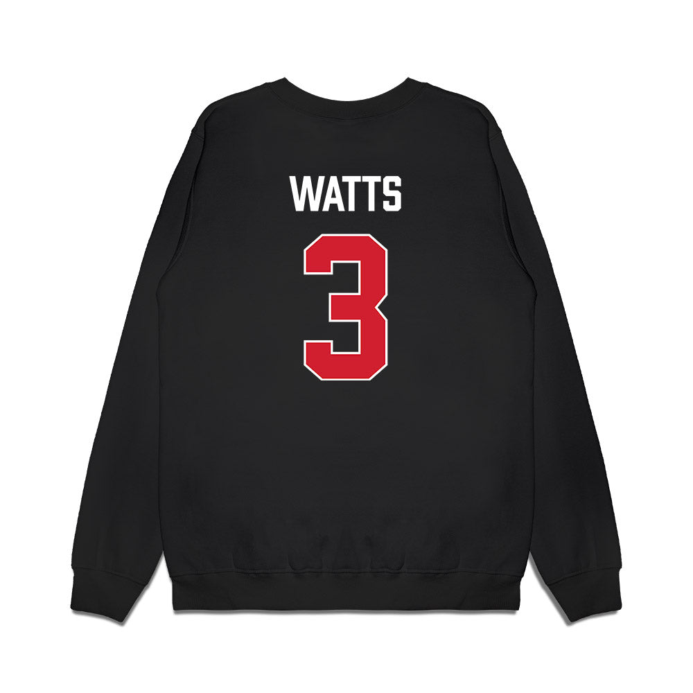 Texas Tech - NCAA Men's Basketball : Lejuan Watts - Vintage Basketball Premium Crewneck Sweatshirt-1
