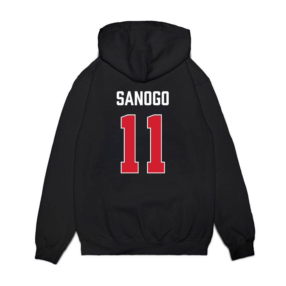 Texas Tech - NCAA Women's Basketball : Sarengbe Sanogo - Vintage Basketball Premium Hooded Sweatshirt-1