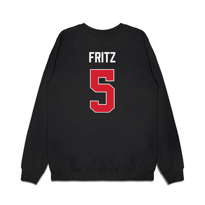 Texas Tech - NCAA Women's Basketball : Denae Fritz - Vintage Basketball Premium Crewneck Sweatshirt-1