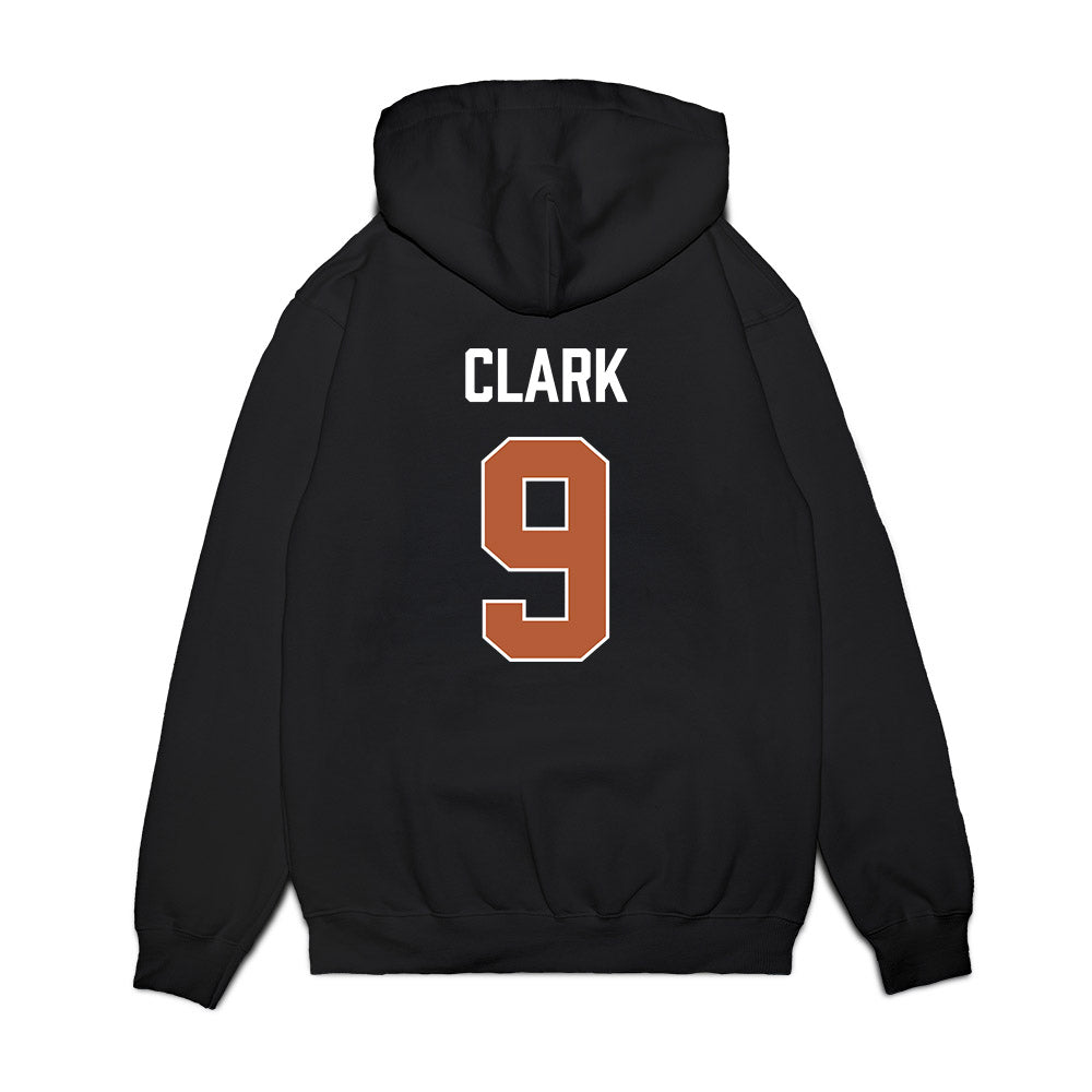 Texas - NCAA Men's Basketball : John Clark - Vintage Basketball Premium Hooded Sweatshirt-1