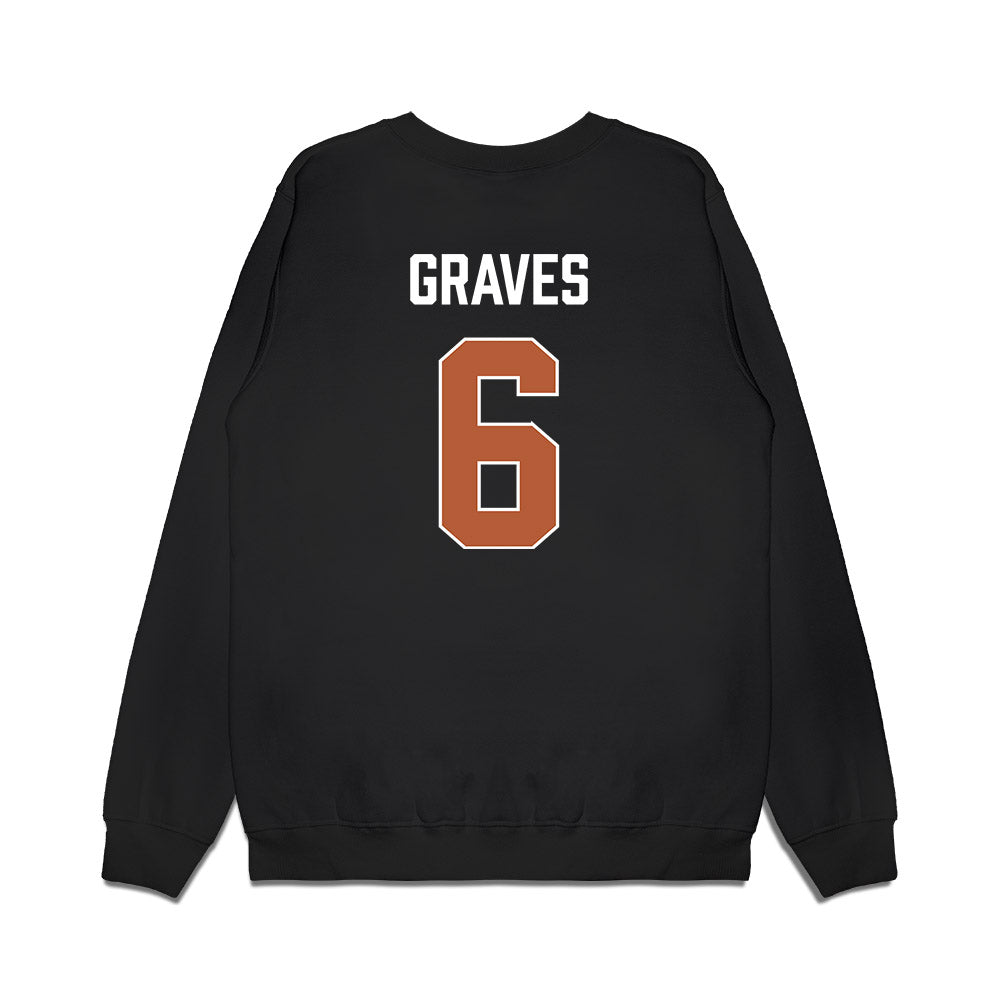 Texas - NCAA Women's Basketball : Sarah Graves - Vintage Basketball Premium Crewneck Sweatshirt-1
