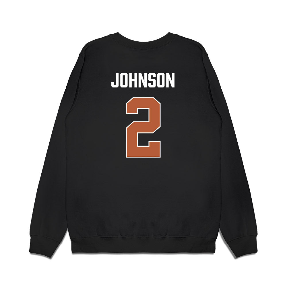 Texas - NCAA Men's Basketball : Isaiah Johnson - Vintage Basketball Premium Crewneck Sweatshirt-1