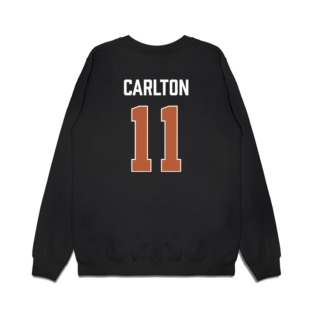 Texas - NCAA Women's Basketball : Justice Carlton - Vintage Basketball Premium Crewneck Sweatshirt-1
