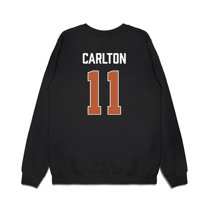 Texas - NCAA Women's Basketball : Justice Carlton - Vintage Basketball Premium Crewneck Sweatshirt-1