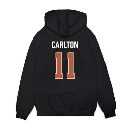 Texas - NCAA Women's Basketball : Justice Carlton - Vintage Basketball Premium Hooded Sweatshirt-1