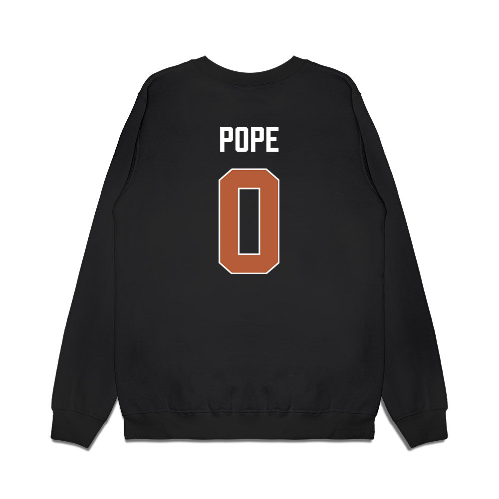 Texas - NCAA Men's Basketball : Jordan Pope - Vintage Basketball Premium Crewneck Sweatshirt-1