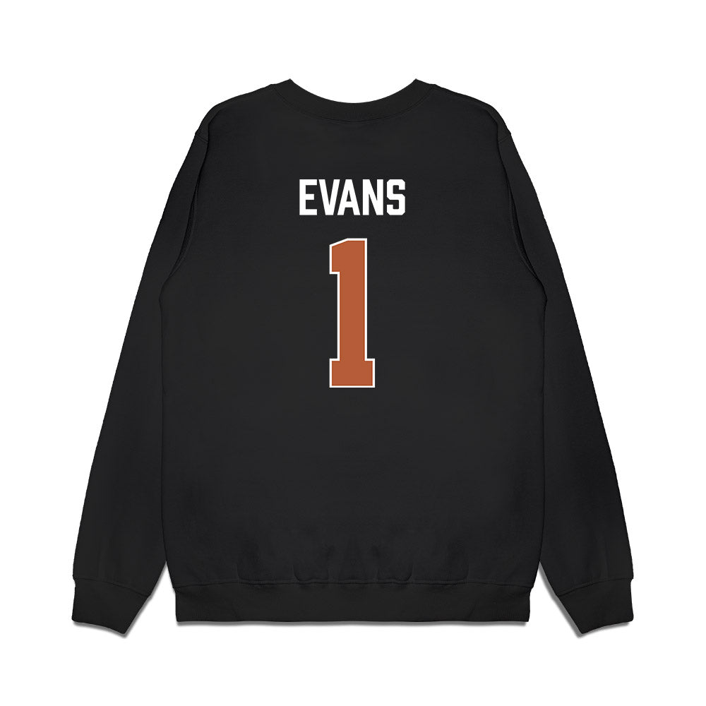Texas - NCAA Men's Basketball : Amari Evans - Vintage Basketball Premium Crewneck Sweatshirt-1
