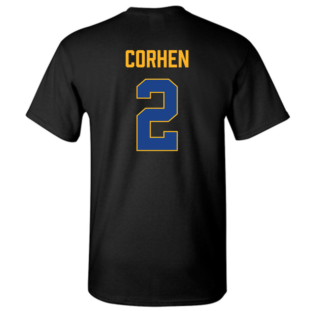 Pittsburgh - NCAA Men's Basketball : Cameron Corhen - Vintage Shersey T-Shirt-1