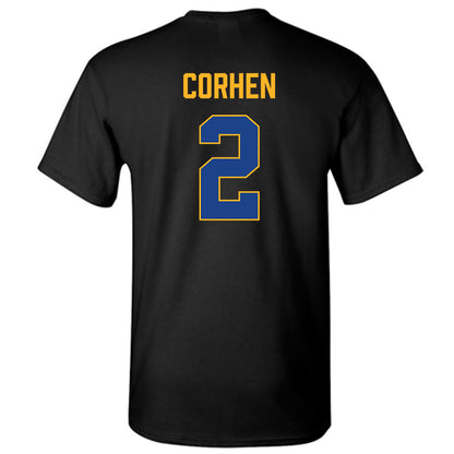 Pittsburgh - NCAA Men's Basketball : Cameron Corhen - Vintage Shersey T-Shirt-1