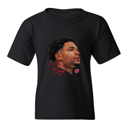 Wisconsin - NCAA Men's Basketball : Nick Boyd - Graphic Youth T-Shirt-0