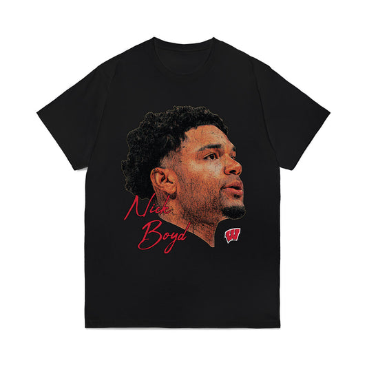 Wisconsin - NCAA Men's Basketball : Nick Boyd - Graphic Comfort Colors T-Shirt-0