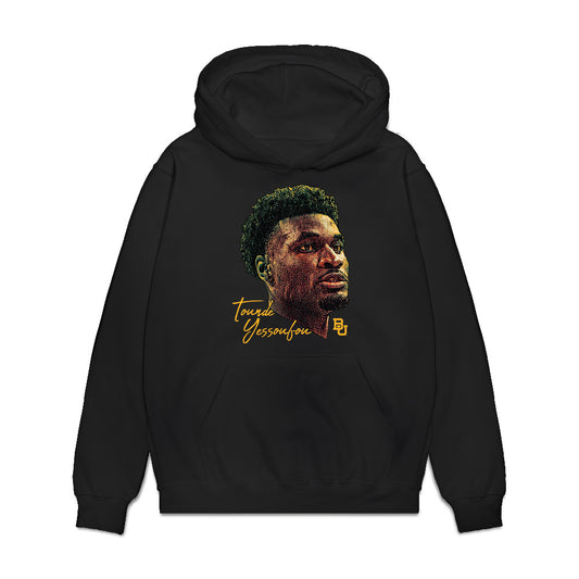 Baylor - NCAA Men's Basketball : Tounde Yessoufou - Graphic Premium Hooded Sweatshirt-0