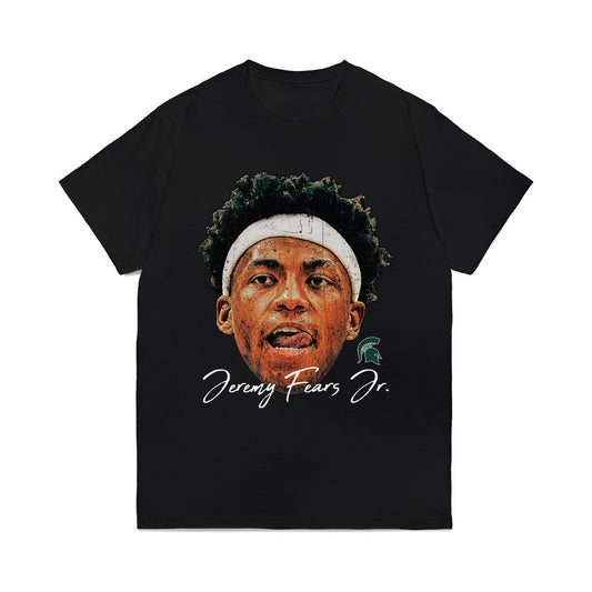 Michigan State - NCAA Men's Basketball : Jeremy Fears - Gameface Comfort Colors T-Shirt-0