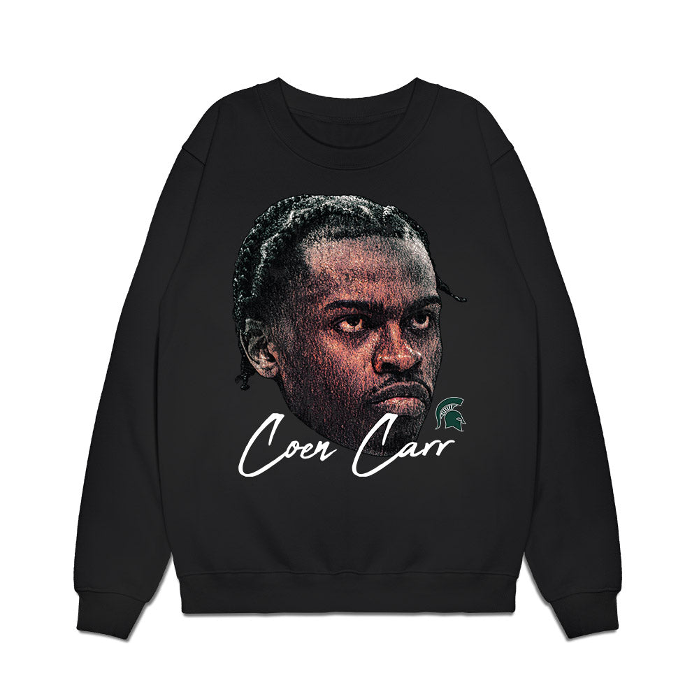 Michigan State - NCAA Men's Basketball : Coen Carr - Gameface Premium Crewneck Sweatshirt-0