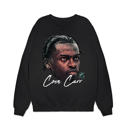 Michigan State - NCAA Men's Basketball : Coen Carr - Gameface Premium Crewneck Sweatshirt-0