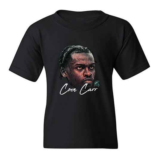 Michigan State - NCAA Men's Basketball : Coen Carr - Gameface Youth T-Shirt-0