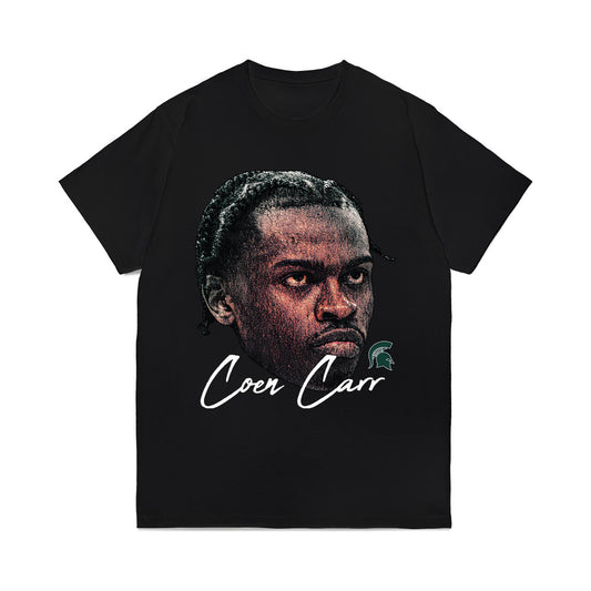 Michigan State - NCAA Men's Basketball : Coen Carr - Gameface Comfort Colors T-Shirt-0