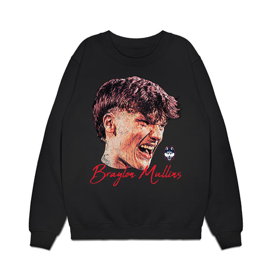 UConn - NCAA Men's Basketball : Braylon Mullins - Gameface Premium Crewneck Sweatshirt-0