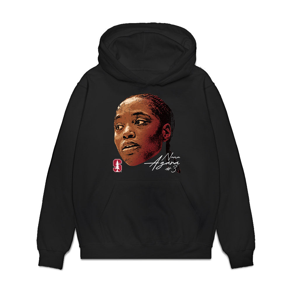 Stanford - NCAA Women's Basketball : Nunu Agara - Game Face Premium Hooded Sweatshirt-0