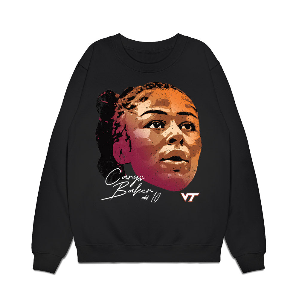 Virginia Tech - NCAA Women's Basketball : Carys Baker - Game Face Premium Crewneck Sweatshirt-0