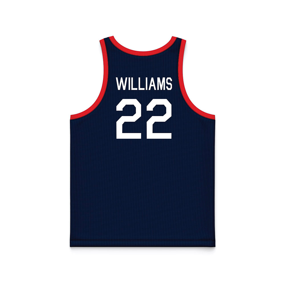 UConn - NCAA Women's Basketball : Serah Williams - Hardwood Reissue Basketball Jersey-1