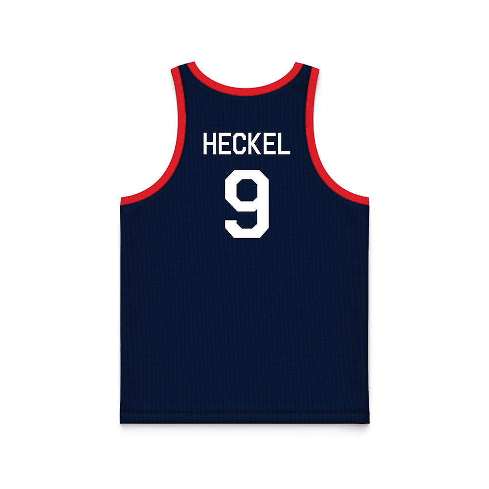 UConn - NCAA Women's Basketball : Kayleigh Heckel - Hardwood Reissue Basketball Jersey-1