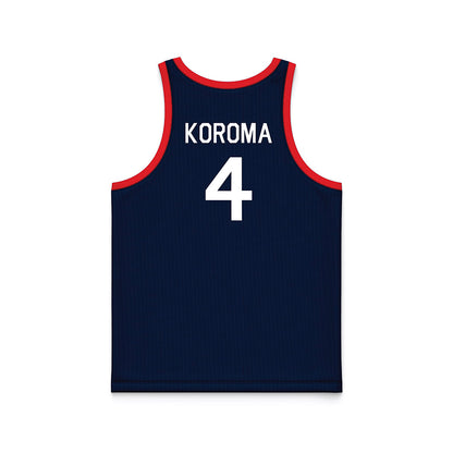 UConn - NCAA Men's Basketball : Dwayne Koroma - Hardwood Reissue Basketball Jersey-1