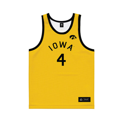 Iowa - NCAA Women's Basketball : Kylie Feuerbach - Hardwood Reissue Basketball Jersey-0