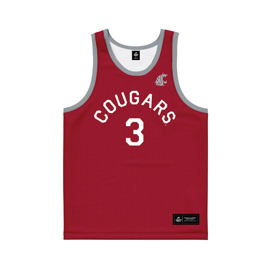 WSU - NCAA Men's Basketball : Jaylen Harrell - Hardwood Reissue Basketball Jersey-0